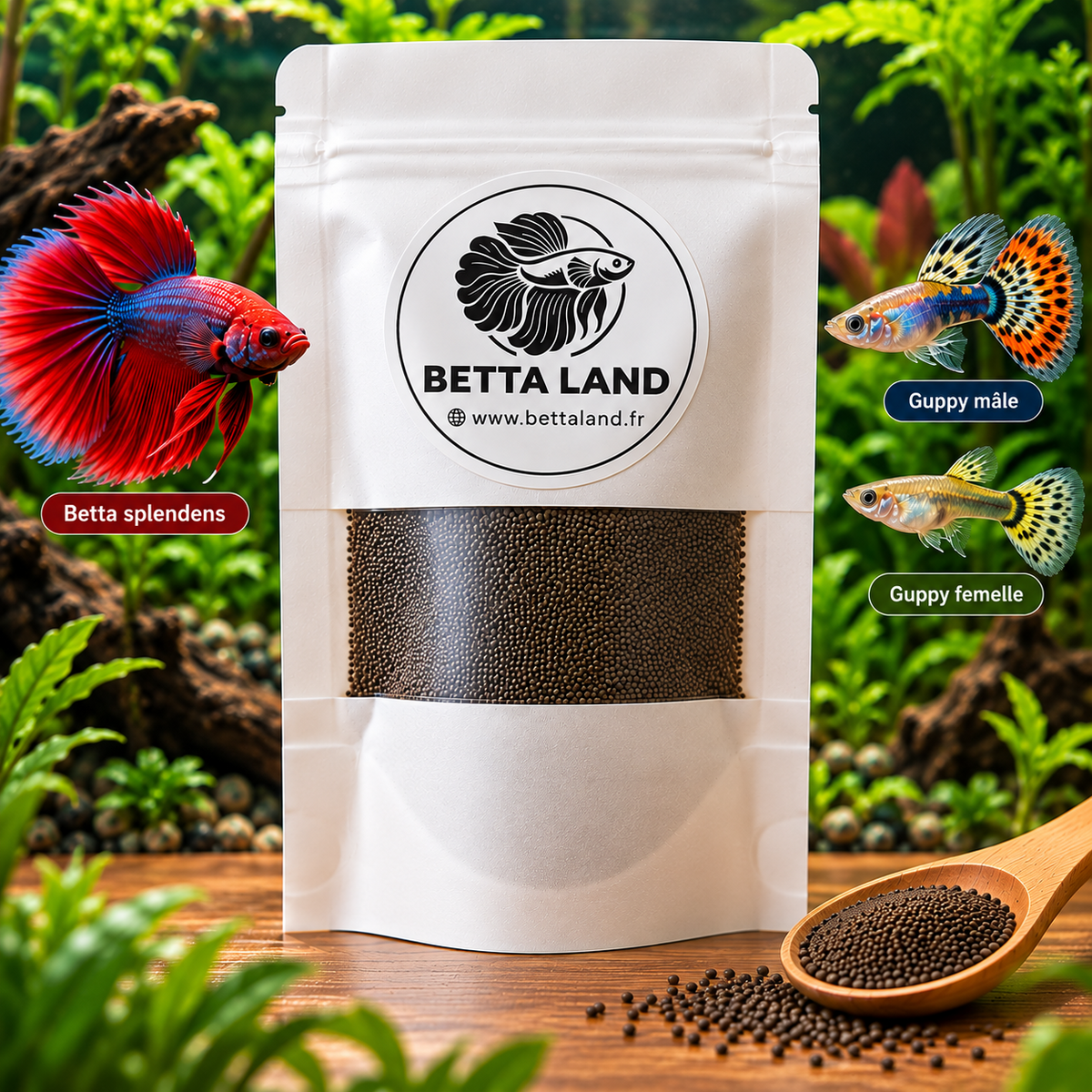 Nourriture Betta Land pour bettas et guppys – 30 g